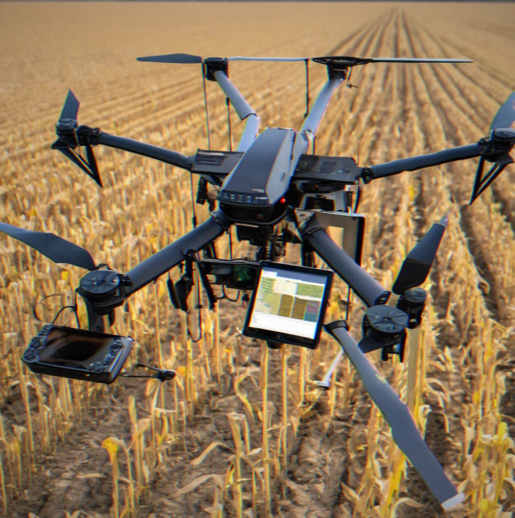 Raven controller mounted in a spray boom cab. VRA application map is loaded and ready to go