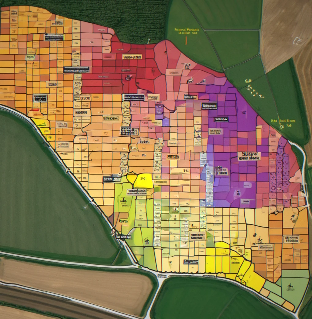 FieldDriver desktop showing three rate zones with different nitrogen targets and soil test points assigned to each one